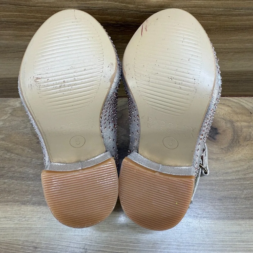 Badgley‎ Mischka Toddler Girls 5 Dress Shoes Mary Janes Pumps Gems Bling